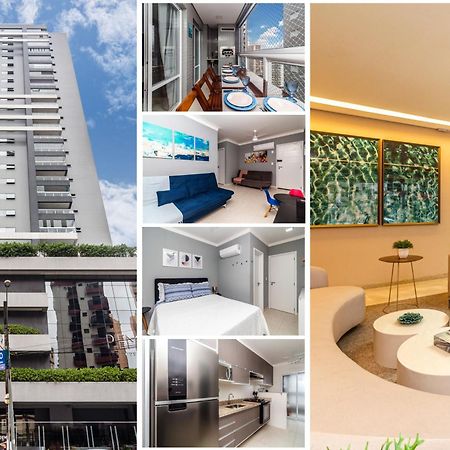 100m PRAIA do BOQUEIRÃO e CENTRO - Vista MAR - Varanda GOURMET com CHURRASQUEIRA privativa - AR CONDICIONADO em todos os ambientes - Wi-Fi 250 Mbps - Acomoda até 6 pessoas - Pet Friendly Praia Grande (Santos) Exterior foto